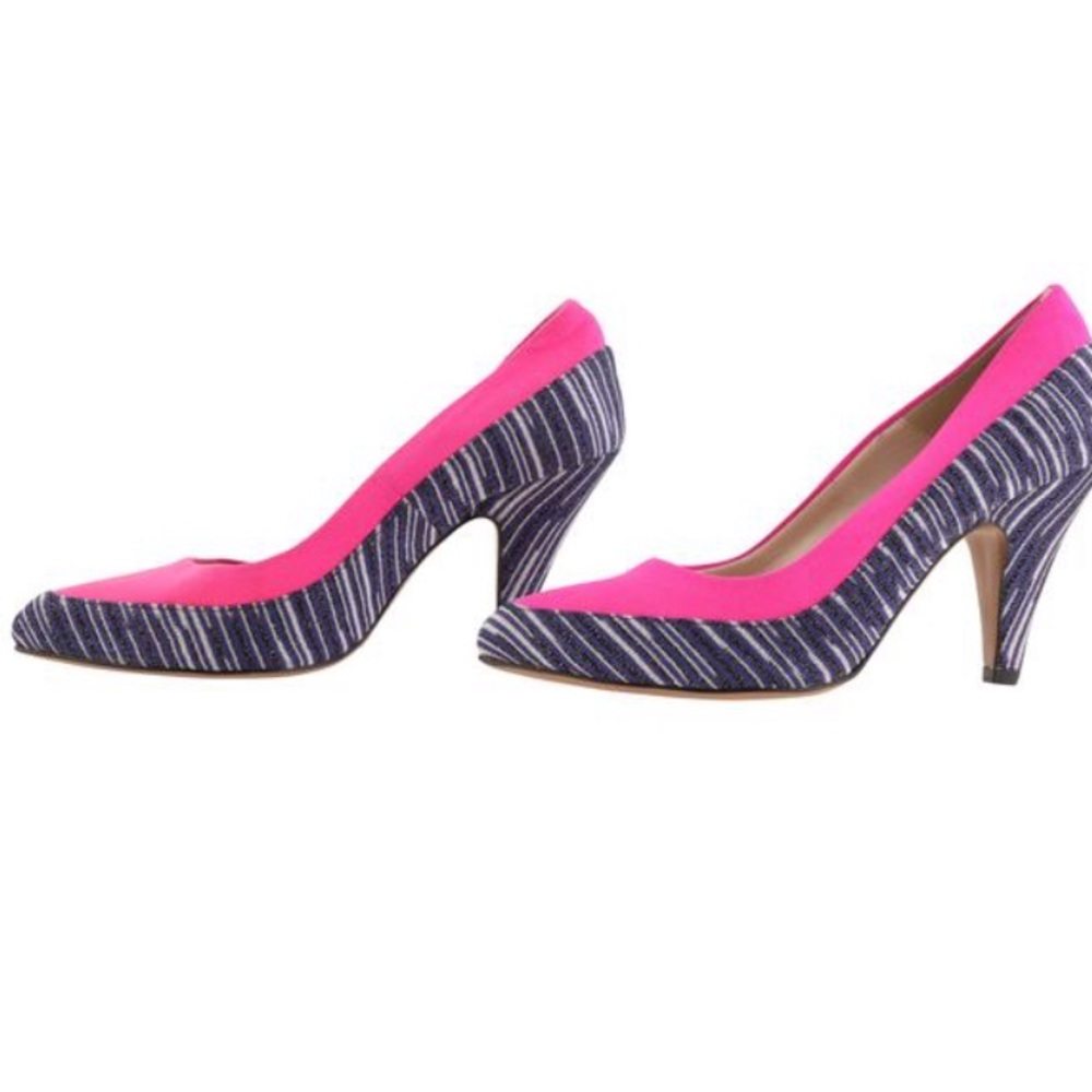 M Missoni Neón Pink & Purple Knit Pumps / Heels
